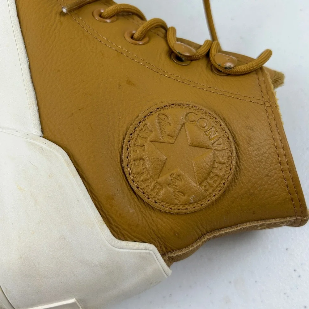 Converse Run Star Hike Hi Boots Women 7 Wheat Leather Waterproof 172348C